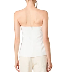 French Connection Harry Suiting Strapless Sweetheart Neck Tailored Top