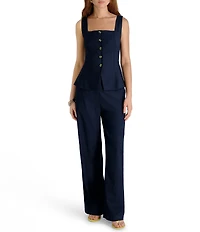 French Connection High-Rise Relaxed Fit Coordinating Twill Trouser Pants
