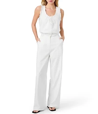 French Connection High-Rise Relaxed Fit Coordinating Twill Trouser Pants