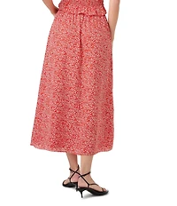 French Connection Madison Crepe Agnes Fleur Button Front Coordinating A-Line Midi Skirt