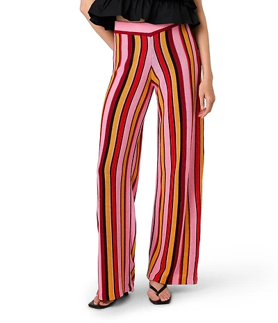 French Connection Motley Knit Striped Coordinating Flare Pant
