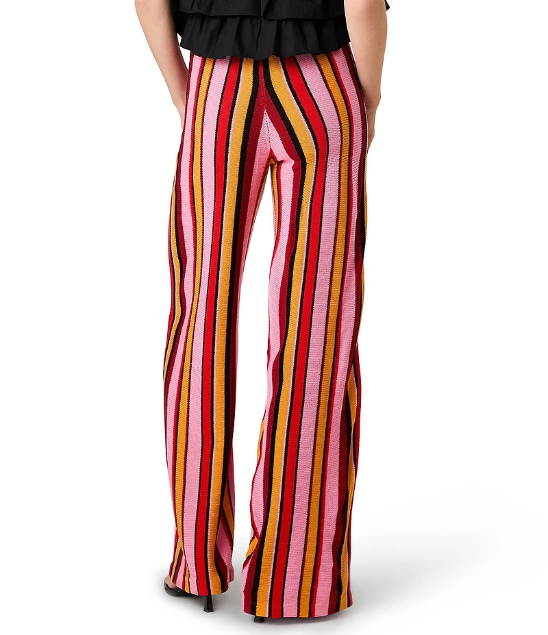 French Connection Motley Knit Striped Coordinating Flare Pant