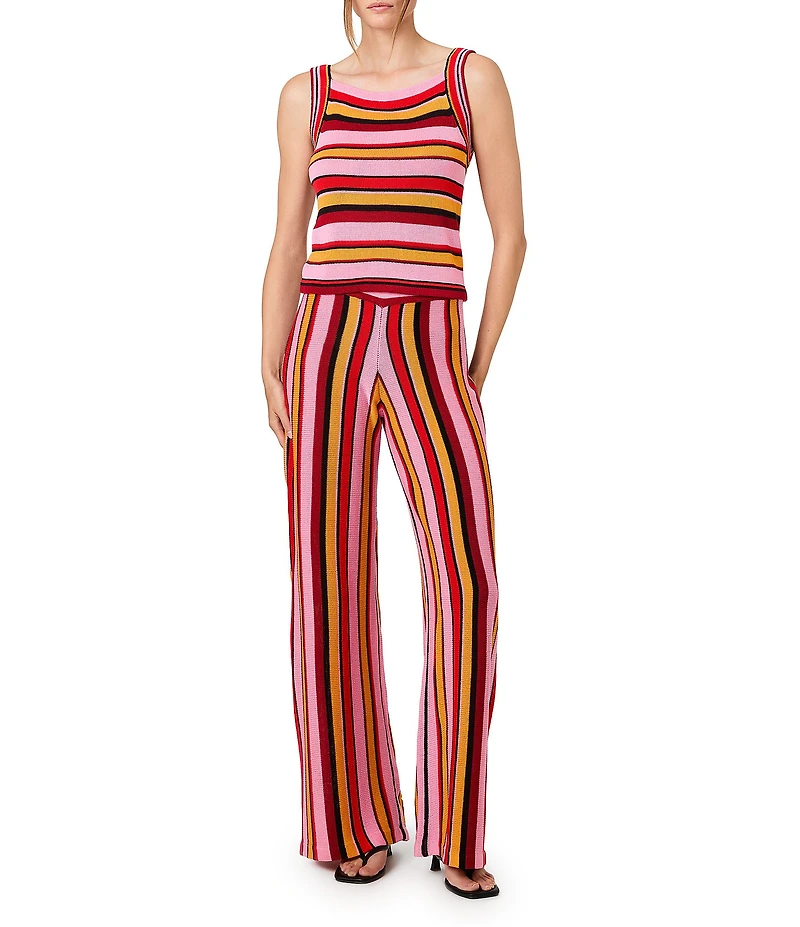 French Connection Motley Knit Striped Coordinating Flare Pant