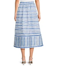 French Connection Printed Structured Taffeta A-Line Coordinating Midi Skirt