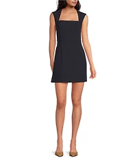 French Connection Ruth Whisper Square Neck Sleeveless Mini Dress