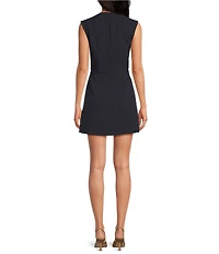 French Connection Ruth Whisper Square Neck Sleeveless Mini Dress
