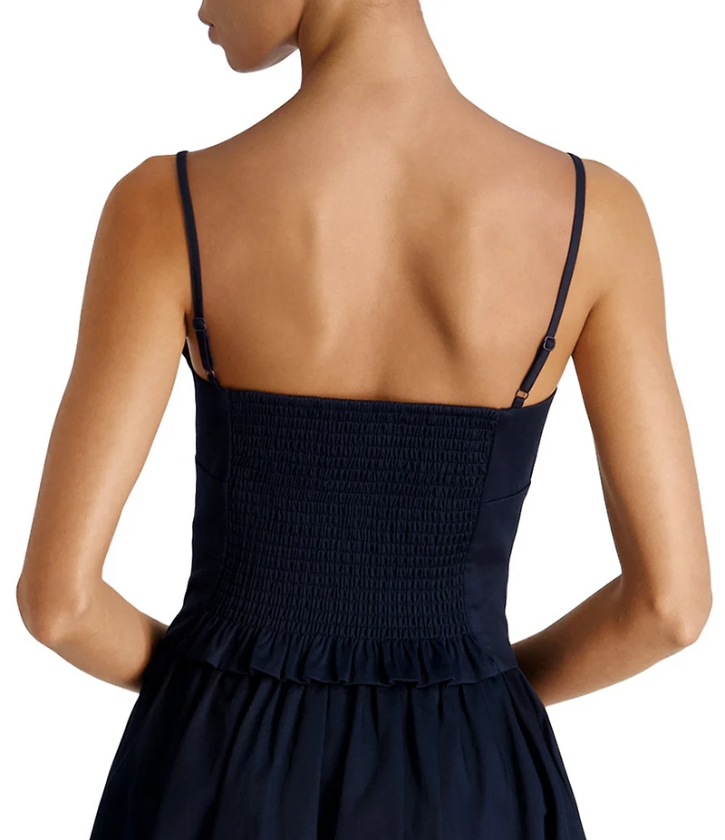 French Connection Sateen Sweetheart Neck Sleeveless Coordinating Bustier Cami Top