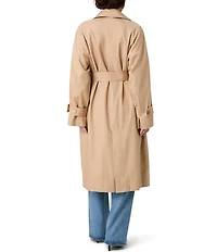 French Connection Trench Twill Collared Long Raglan Sleeve Trench Coat