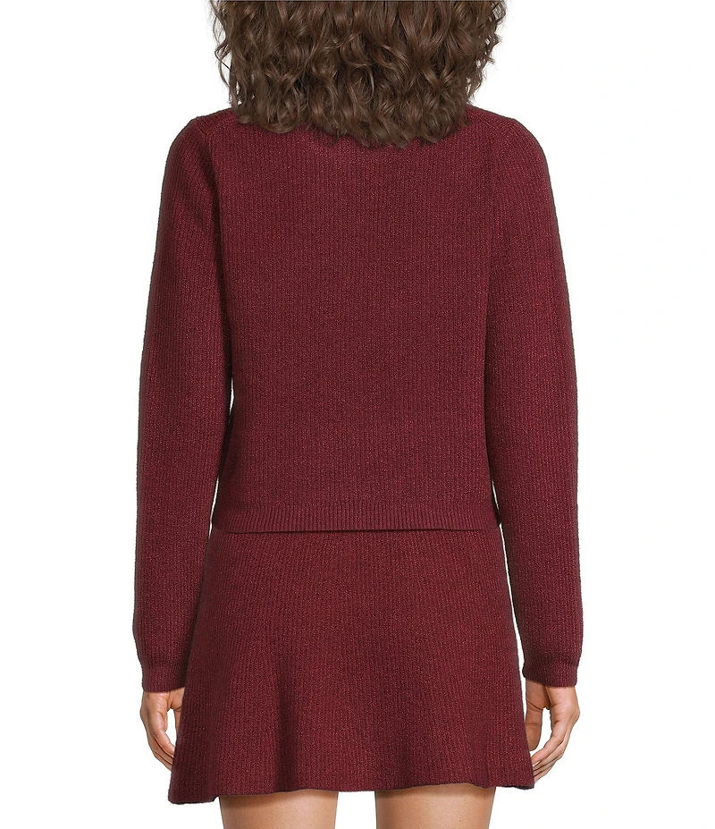 French Connection Vhari Crew Neck Long Sleeve Ribbed Knit Coordinating Sweater
