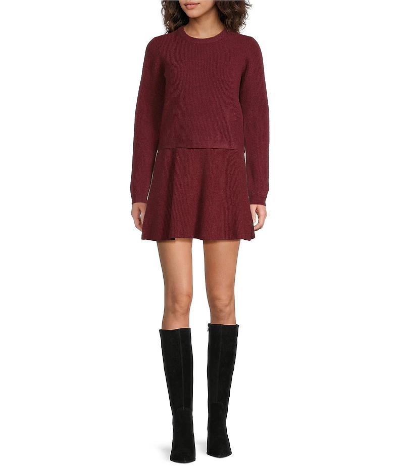 French Connection Vhari Crew Neck Long Sleeve Ribbed Knit Coordinating Sweater
