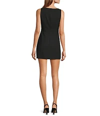 French Connection Whisper Boatneck Sleeveless Mini Dress