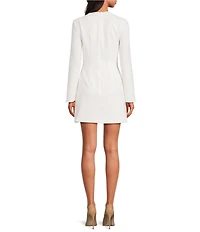 French Connection Whisper Square Neck Long Sleeve Mini Dress