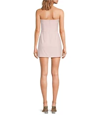 French Connection Whisper Strapless Bow Mini Dress