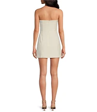 French Connection Whisper Strapless Bow Mini Dress
