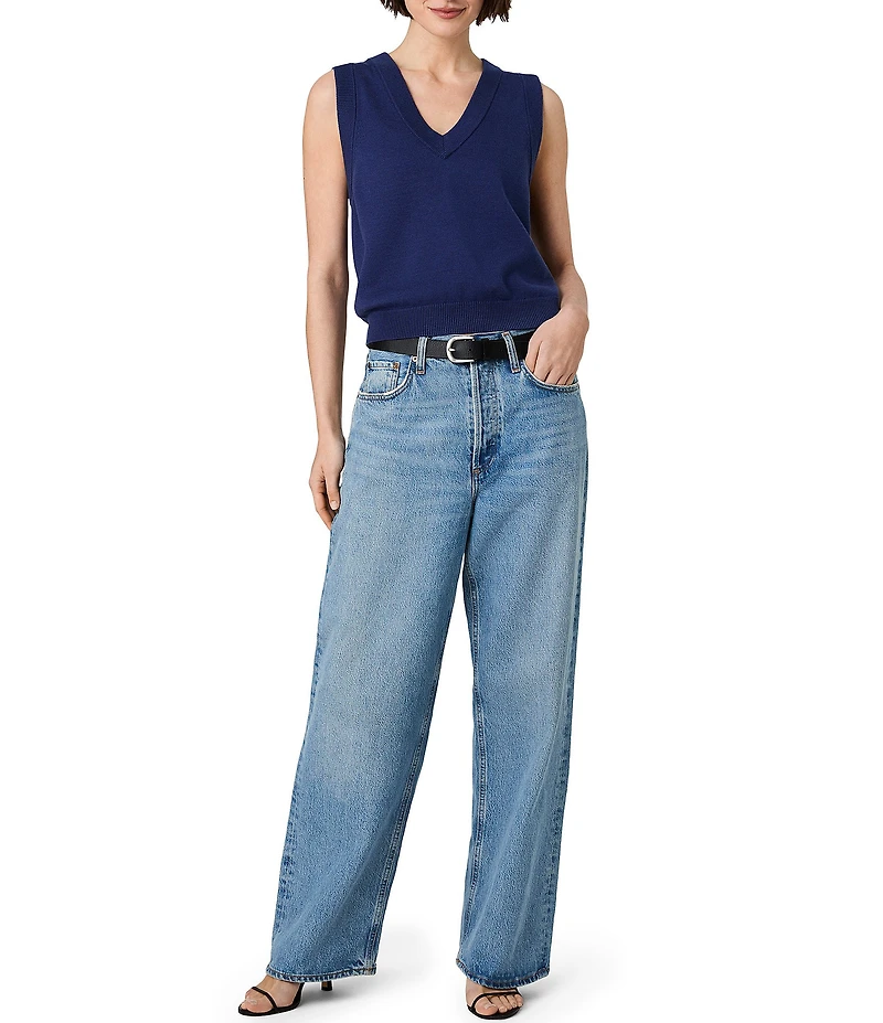 French Connection Willa Knit V-Neck Sleeveless Vest Top