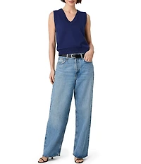 French Connection Willa Knit V-Neck Sleeveless Vest Top