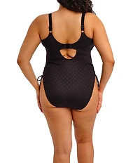 Freya Bazaruto Crochet Opaque Texture Non Wire Plunge One Piece Swimsuit