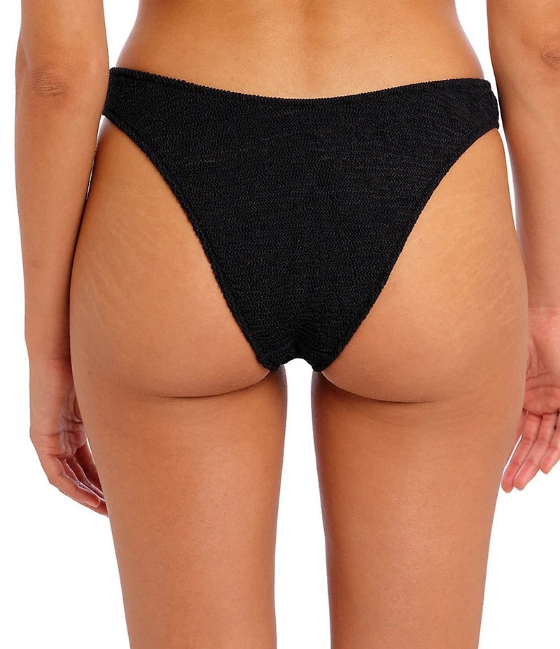 Freya Ibiza Waves Scrunch Embossed High Leg Hipster Swim Bottom