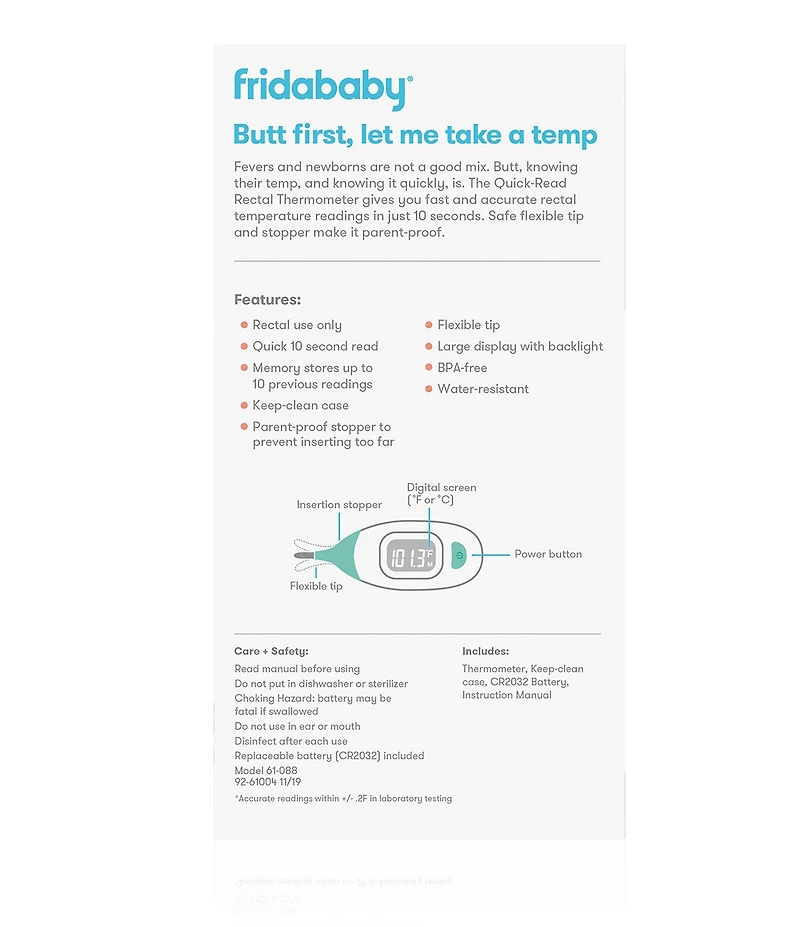 Fridababy Quick-Read Digital Rectal Thermometer