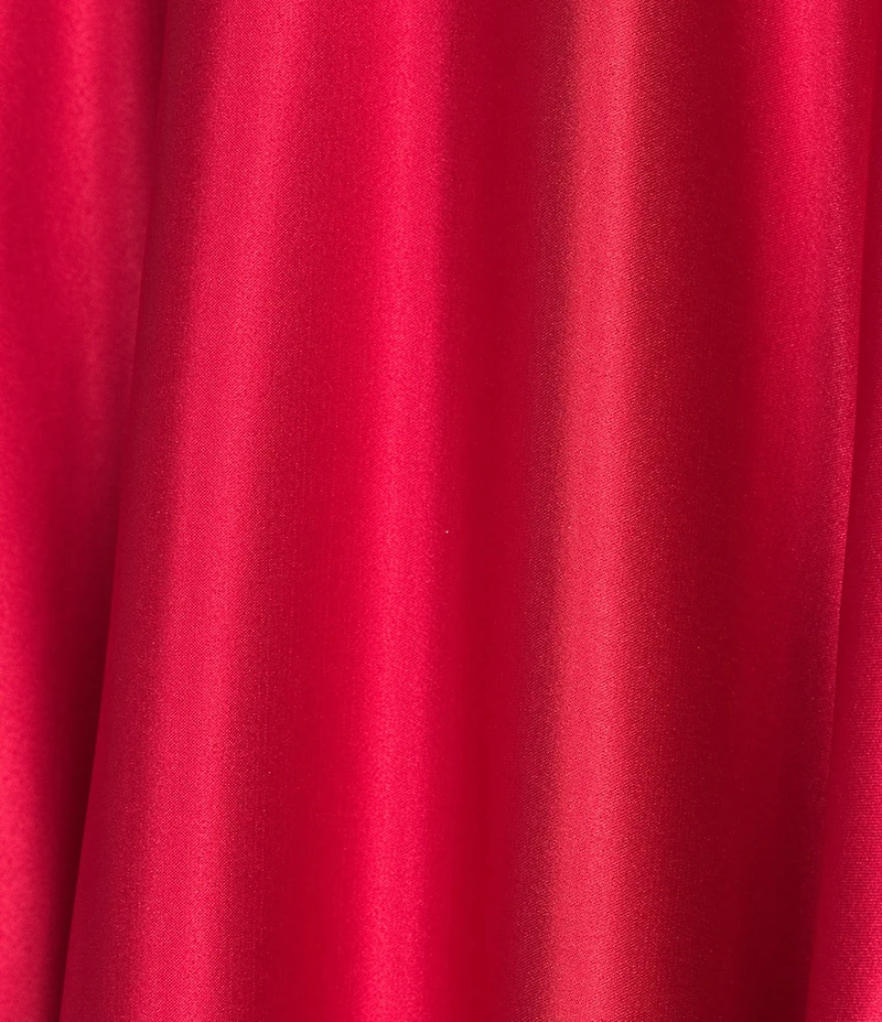 B. Darlin Front Slit Ball Strappy Back Satin Gown