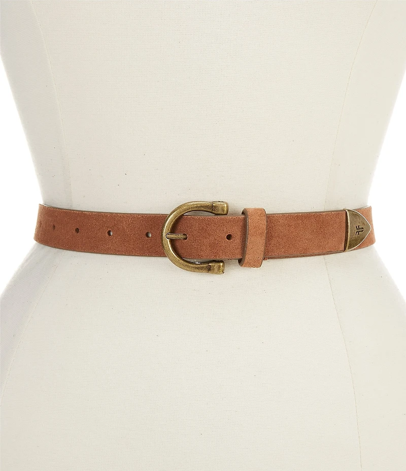Frye 0.98#double; Horseshoe Buckle Leather Belt