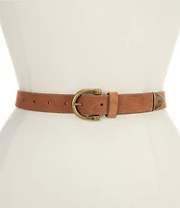 Frye 0.98#double; Horseshoe Buckle Leather Belt