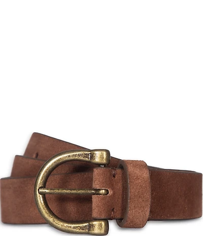 Frye 0.98#double; Leather Horseshoe Buckle Belt