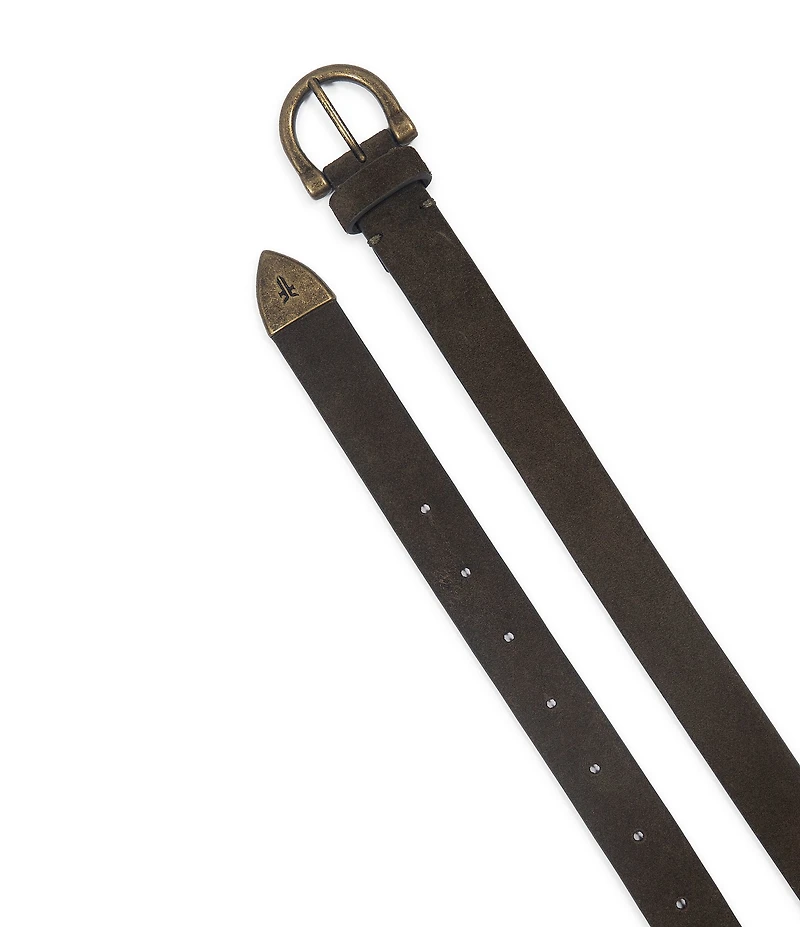 Frye 0.98#double; Leather Horseshoe Buckle Belt