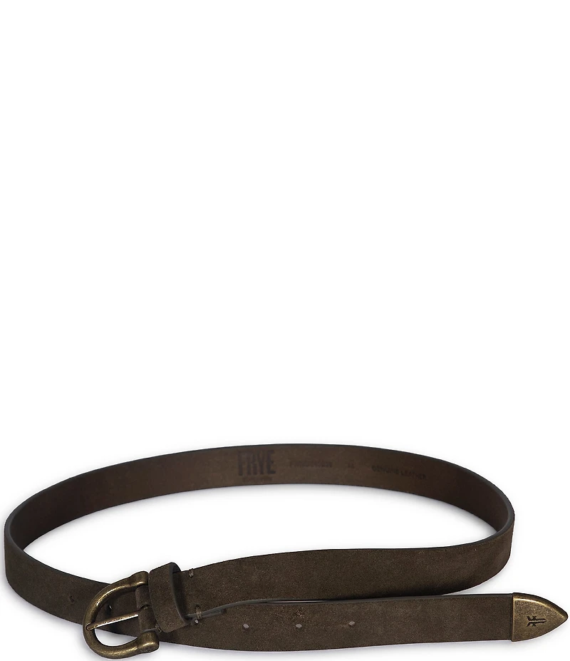 Frye 0.98#double; Leather Horseshoe Buckle Belt