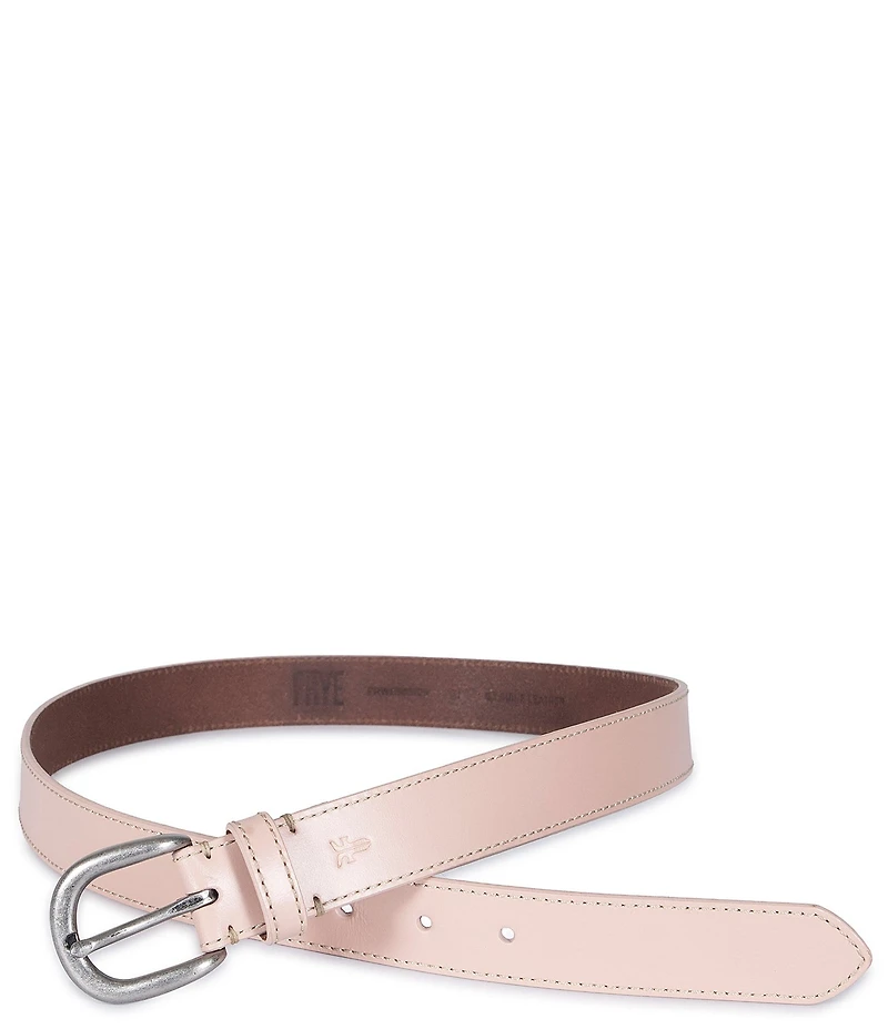 Frye 1.18#double; Contrast Stitch Leather Belt