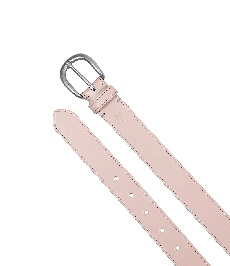 Frye 1.18#double; Contrast Stitch Leather Belt