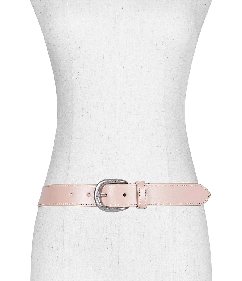 Frye 1.18#double; Contrast Stitch Leather Belt