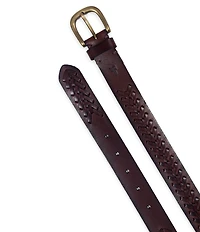 Frye 1.18#double; Woven Leather Belt