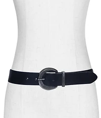 Frye 1.4#double; Genuine Leather Engraved Buckle Belt