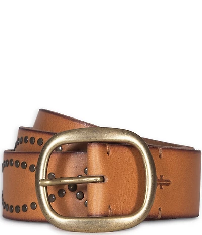 Frye 1.5#double; Heritage Stud Leather Belt
