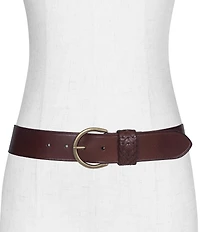 Frye 1.5#double; Woven Keeper Leather Belt