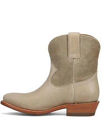 Frye Billy Leather and Suede Western Booties