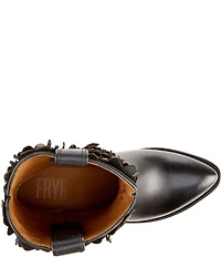 Frye Billy Leather Studded Flower Ornament Mid Calf Boots
