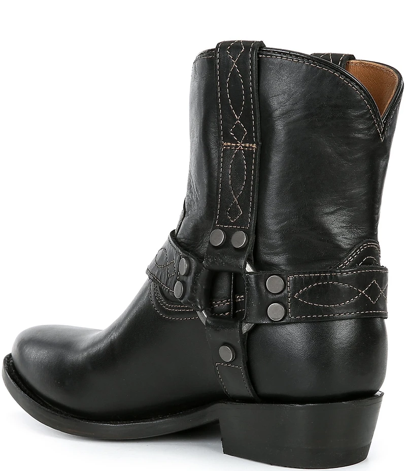 Frye Billy Leather O-Ring Harness Hardware Short Booties
