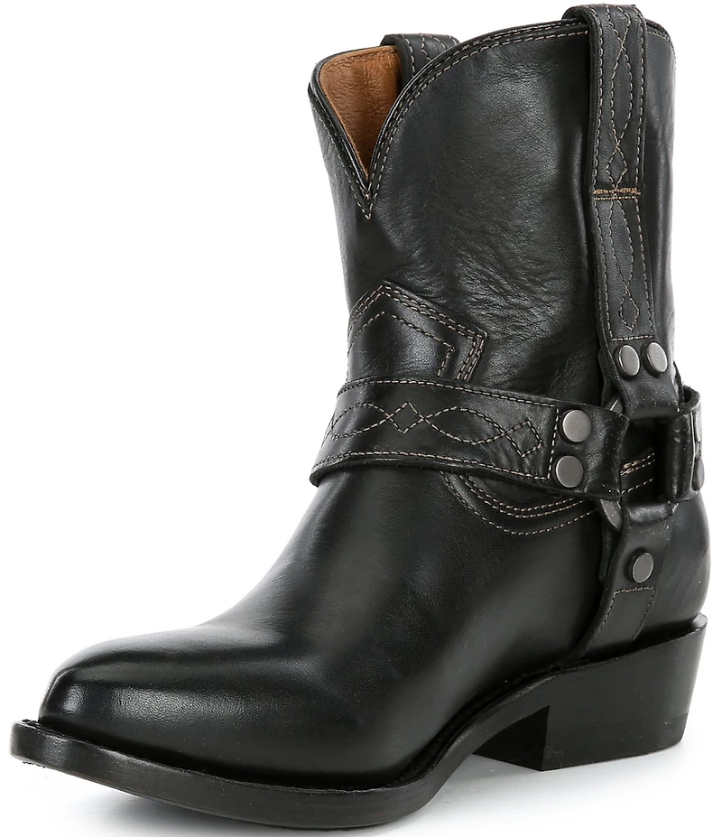 Frye Billy Leather O-Ring Harness Hardware Short Booties