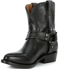 Frye Billy Leather O-Ring Harness Hardware Short Booties