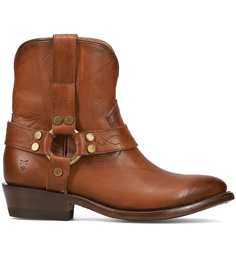 Frye Billy Leather O-Ring Harness Hardware Short Booties