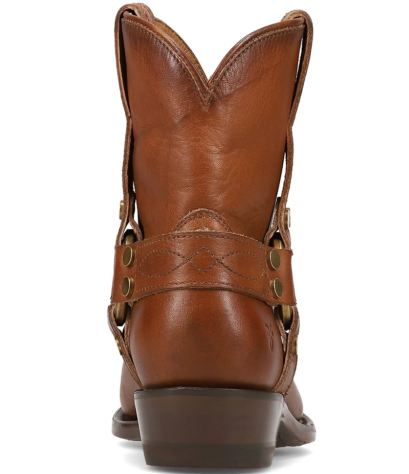 Frye Billy Leather O-Ring Harness Hardware Short Booties