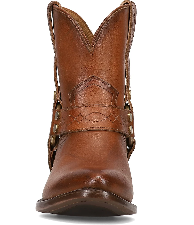 Frye Billy Leather O-Ring Harness Hardware Short Booties