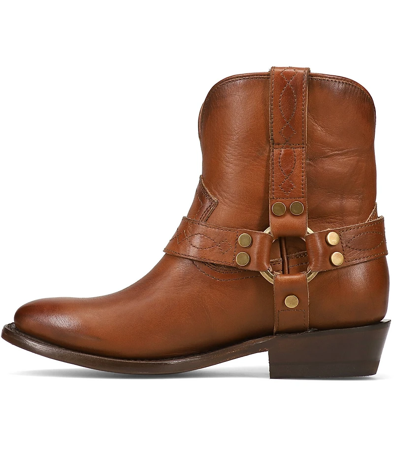 Frye Billy Leather O-Ring Harness Hardware Short Booties