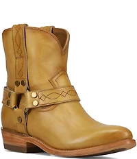 Frye Billy Leather O-Ring Harness Hardware Short Booties