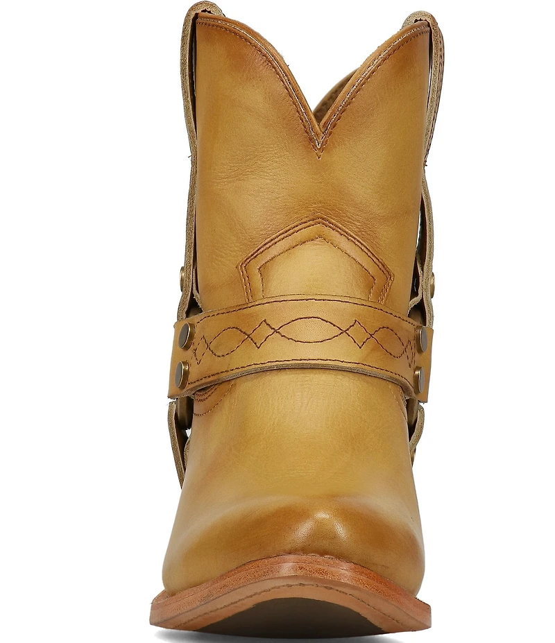 Frye Billy Leather O-Ring Harness Hardware Short Booties