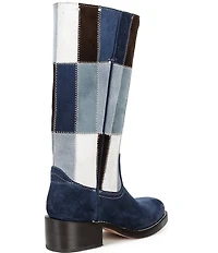 Frye Campus 14L Suede Patchwork Pull On Tall Boots