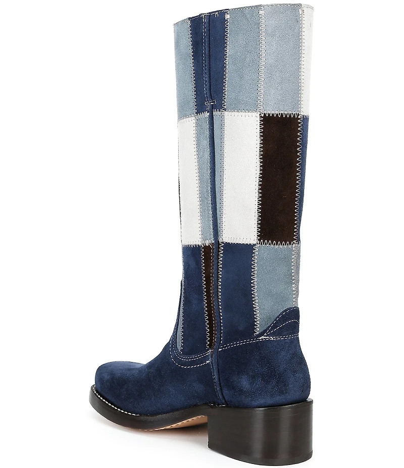 Frye Campus 14L Suede Patchwork Pull On Tall Boots