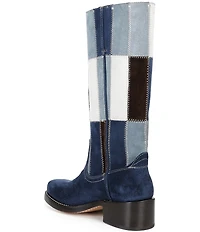 Frye Campus 14L Suede Patchwork Pull On Tall Boots